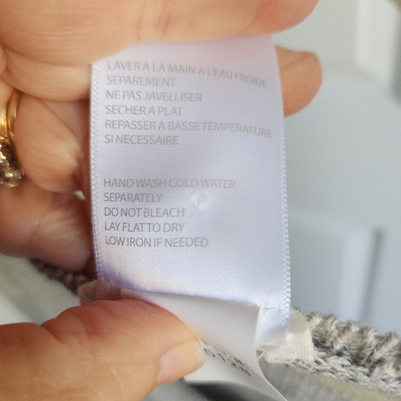 Tribal Women's Sweater Size L Metallic Marled Knit Scoop Neck Beige Knit NWT - Picture 9 of 9